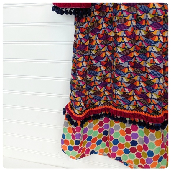 Uncle Frank boho midi dress w/ ball fringe - Picture 4 of 6